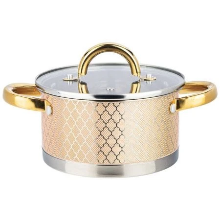 Кастрюля 1,8л 16*9см нерж.сталь со стекл.крышкой