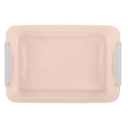 Контейнер пищевой 700мл пластик Helsinki с защёлками прямоугольныйй персиковая карамель (24)