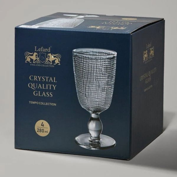 Бокалы набор 4шт 280мл стекло Tempo grey (6)