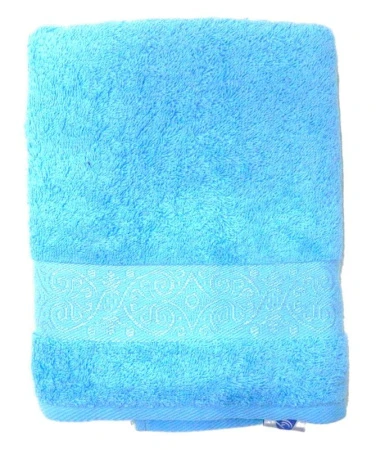 яяяПолотенце махровое 50*90см ПЦ-2601-735 1сорт цв.135(голубой)