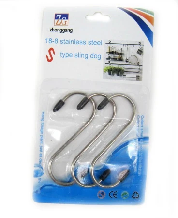 Набор крючков для рейлинга хром 3шт. JC-347 JX-722(3pcs) (360)