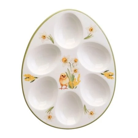 Блюдо на 6 яиц 20,5*16*2,5см керамика SUNDAY (36)