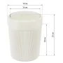 Контейнер для мусора 4л 18,5*24см пластик ВЕЛЬВЕТ белый ротанг с подвижной крышкой (20)