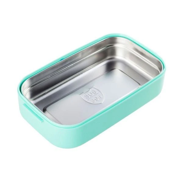 Ланч-бокс 700мл нерж.сталь/пластик салатовый, розовый, арт. 2133 (54)