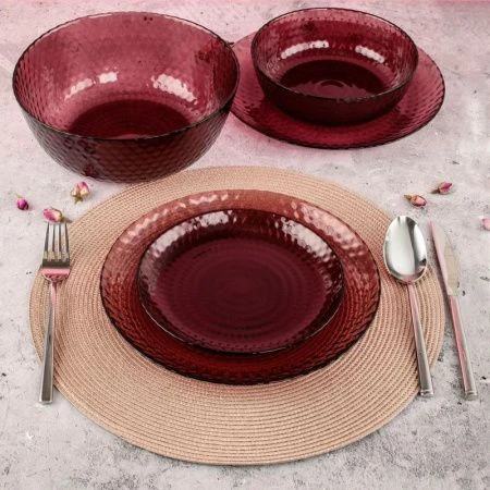 Столовый набор 19пр стекло ИДИЛЛИЯ ЛИЛАК (1)