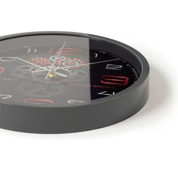 Часы настенные 30см пластик РУБИН Механика темно-серый (10)