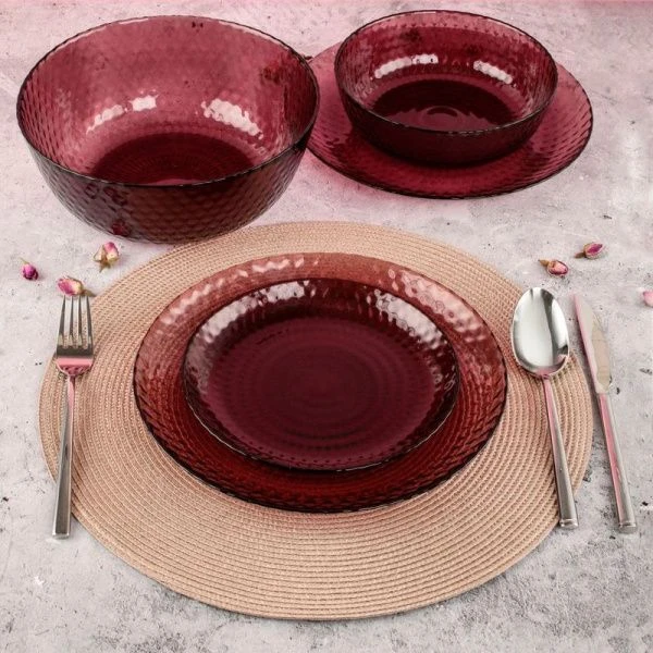 Столовый набор 19пр стекло ИДИЛЛИЯ ЛИЛАК (1)