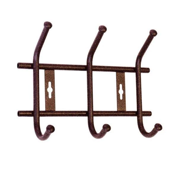 Вешалка 3 крючка настенная 260*190*80мм металл ВНТ3М медный антик (5)