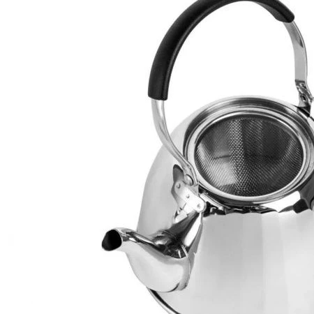 Чайник заварочный 1л нерж.сталь подвижная черная ручка (24)