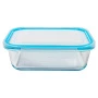 Контейнеры пищевые набор 3шт 0,37/0,64/1,04л стекло прямоугольные синие ТМ Appetite SL3RB (8)