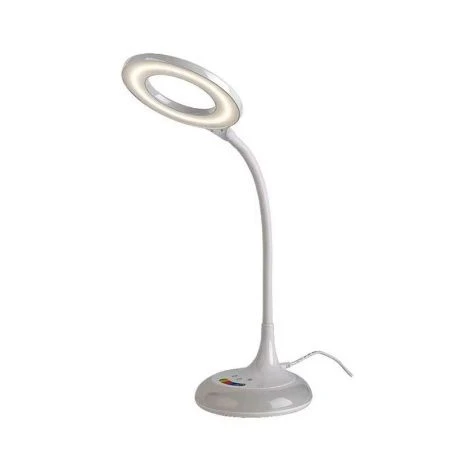 Лампа настольная светодиодная пластик GLTL-024-8 белая 8Вт,сенс.вкл., рег.яркости, rgb-подсветка (8)