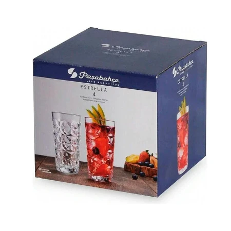 Стаканы набор 4шт 360мл стекло ЭСТРЕЛЛА (6)