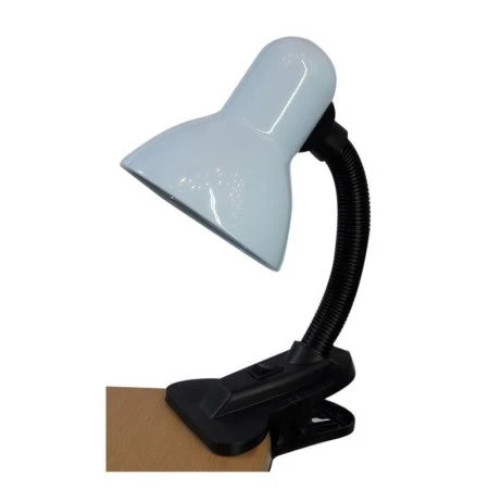 Лампа-прищепка с выключателем UT-123 белая 60Вт Е27, шнур 1,5м (70)