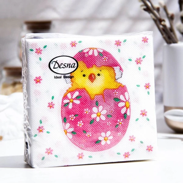 Салфетки бумажные Desna Design 40шт. однослойные 25*25 Сюрприз (32)
