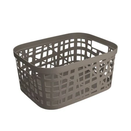 Корзина для хранения 22л пластик ХАОС Французcкий серый 430*320*205мм (5) ВЫВОД