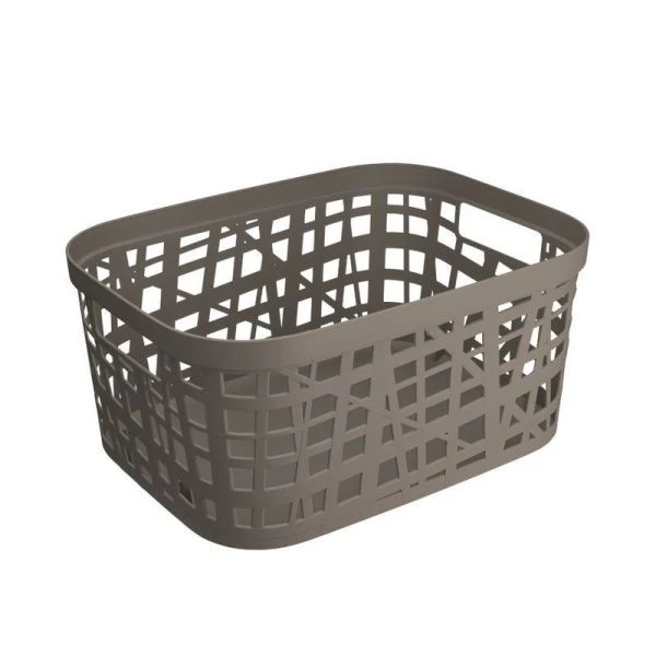 Корзина для хранения 22л пластик ХАОС Французcкий серый 430*320*205мм (5) ВЫВОД