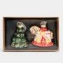 Игрушка новогодняя набор 2шт 7см стекло Елка/Лошадка New year ANLAF-NWR1947