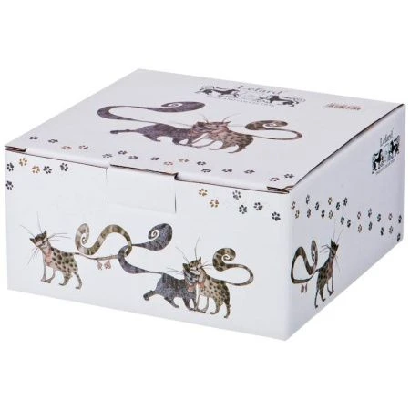 Чайный набор 4пр фарфор КОТИКИ на 2 персоны 300мл (12)