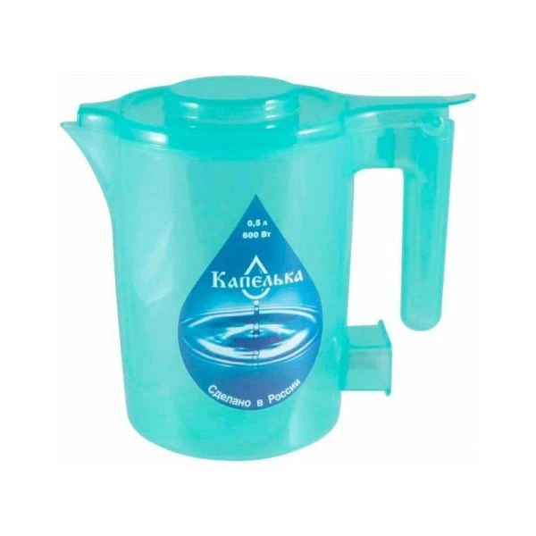 Чайник электрический пластик Капелька 0,5л 600Вт зеленый (36)