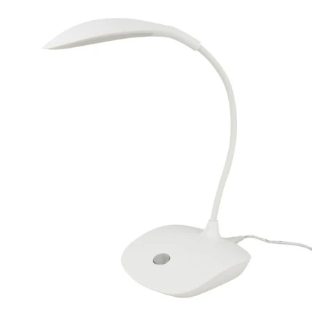 Лампа настольная пластик LED с сенсорной кнопкой (диммер) белая 41*13*11см 8804 (72)