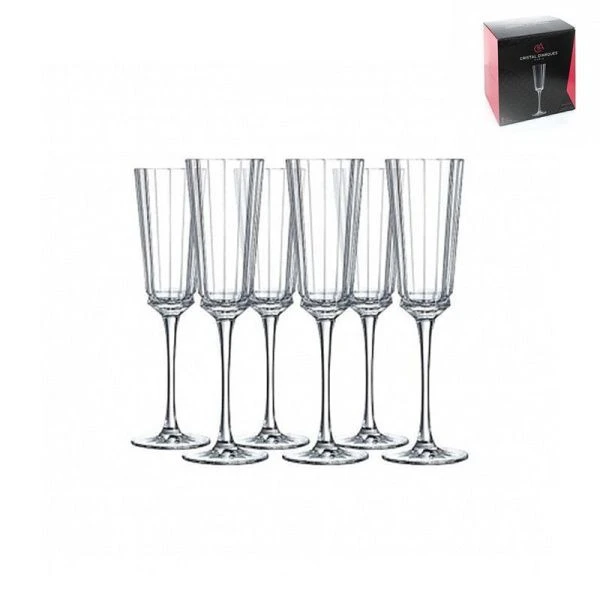 Бокалы для шампанского набор 6шт 170мл Хрусталь МАКАССАР Q4335 (4)