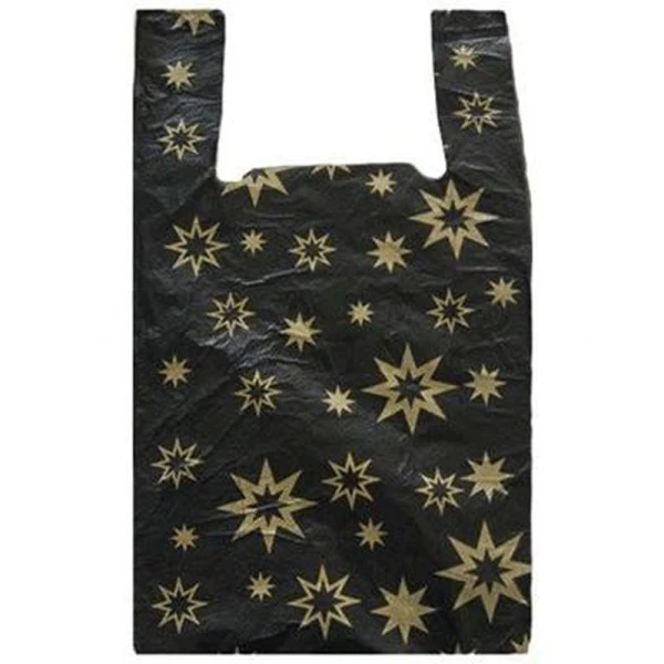 Пакет-майка 60*35*16см 15мкм полиэтилен Звезда синий/черный (1000/100/50) ЮМАЙ1011