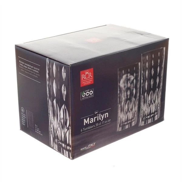 Стаканы для воды набор 6шт 350мл стекло МЭРИЛИН RCR