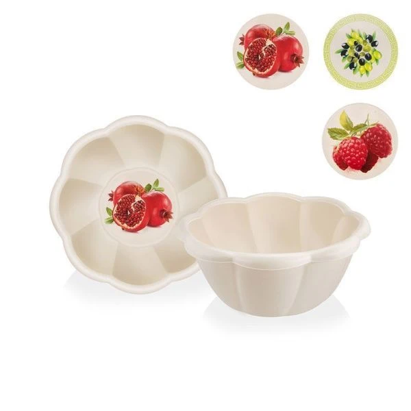 Миска 1,5л пластик КАРАМЕЛЬ (100)