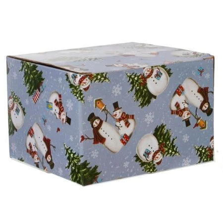 Банка для сыпучих продуктов керамика 350мл Новогодний подарок 9*14см (24)