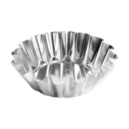 Форма для кекса 17,6*5,6см белая жесть вес 82г классическая высокая КФ-14.000 (66)