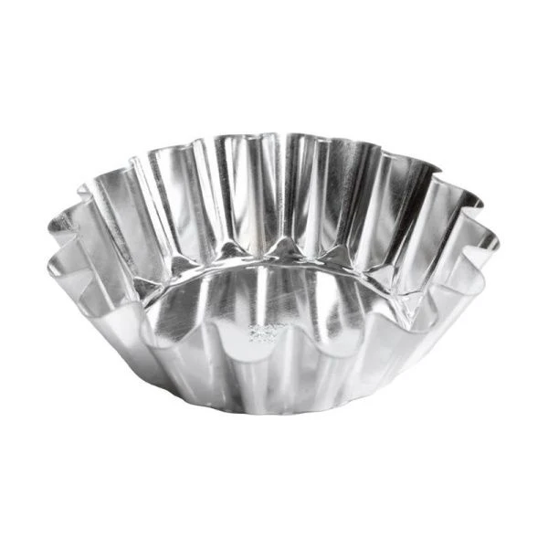 Форма для кекса 17,6*5,6см белая жесть вес 82г классическая высокая КФ-14.000 (66)