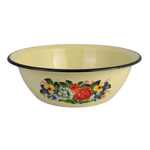 Миска эмаль 3,5л ТАТЬЯНА кремовая С-0313/4км (10)