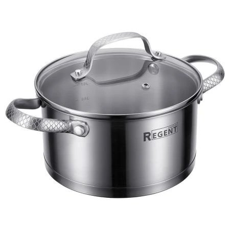 Кастрюля 1,7л h 8,5см нерж.сталь Sirena со стекл.крышкой 16см 65-0118 (6)