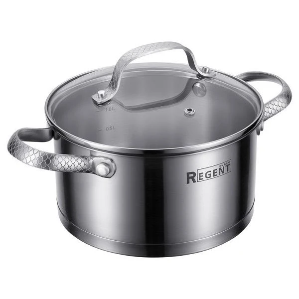 Кастрюля 1,7л h 8,5см нерж.сталь Sirena со стекл.крышкой 16см 65-0118 (6)