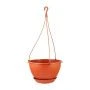 Кашпо подвесное 4,5л d250мм пластик Athena c поддоном терракотовый (16)