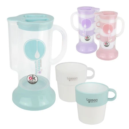 Набор питьевой 5пр (кувшин + 4кружки) пластик 24,5*13*14,5см A-15524-LSH-LX (36)