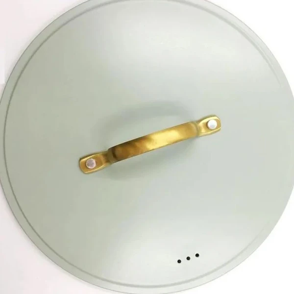 Сотейник 3,7л алюминий АП VALENTINA  мет.крышка с отверстиями мет.ручки серо-зеленый BK-1134 (6)