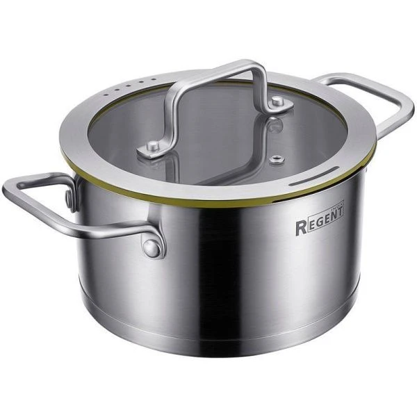 Кастрюля 1,8л h9см нерж.сталь Palermo со стекл.крышкой 16см 77-0216 (6)