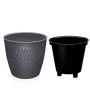 Кашпо 1,1л пластик Kerama графитовый (54)