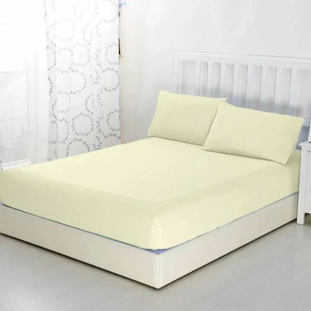 Простыня на резинке 120*200*20 трикотаж Молочный