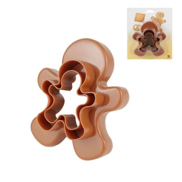 Формочки для печенья набор 4шт  (6, 8, 10, 13см) пластик 2028 (144)