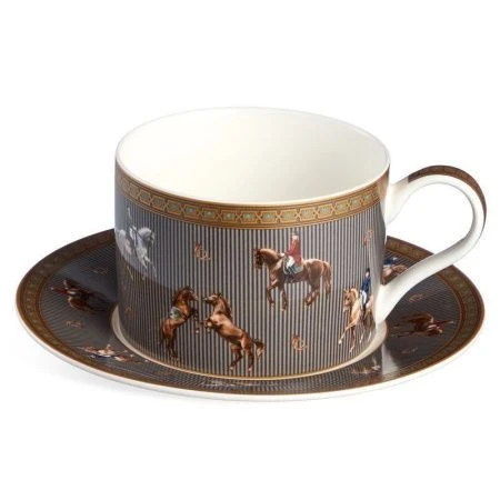 Чайный набор 2пр фарфор Horse club на 1 персону 300мл (36)