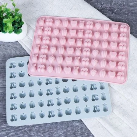 Форма для конфет и мармелада 54 ячейки 20,7*15см силикон ФРУКТЫ HL-137 (300)