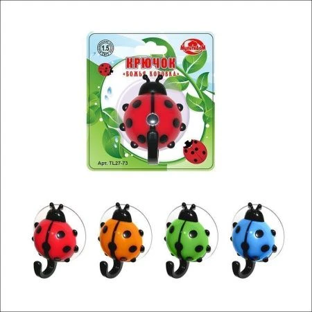 Крючок на присоске Божья Коровка пластик TL27-73 (60)