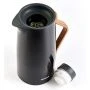 Термос-кувшин 1л пластик стекл.колба черный арт.101328 (12)