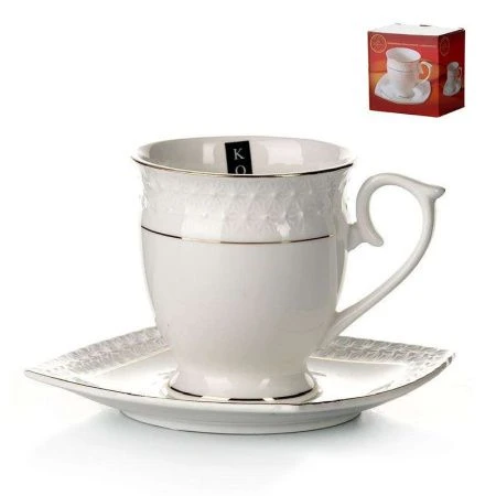 Чайный набор 2пр керамика СНЕЖНАЯ КОРОЛЕВА на 1 персону 340мл высокая