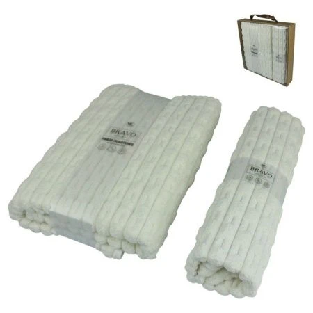 Набор полотенец микрофибра 2пр 35*75/70*130см НВ Фарбен кремовый м9075_04 Набор полотенец микрофибра 2пр 35*75/70*130см НВ Фарбен кремовый м9075_04