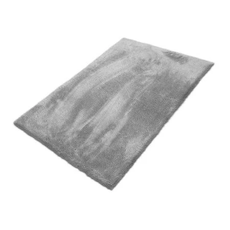 Коврик в ванную полиэстер/латекс 60*100см Плюшевый серый 02S