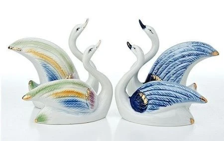 яяяФигурка ЛЕБЕДИ 2шт h=12см (2вида) (48)