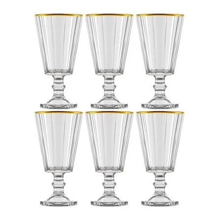 Рюмки для водки (лафитник) набор 6шт 50мл стекло золотая кайма арт.6794-З4 (8)